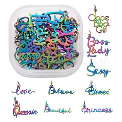 18 шт. 9 стиля ионного покрытия (IP) 201 подвески из нержавеющей стали&nbsp;X1-STAS-LS0001-71MC