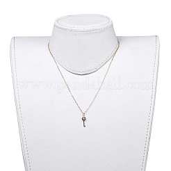 Кулон из микро-паве из латуни с цирконом&nbsp;NJEW-JN02672-02