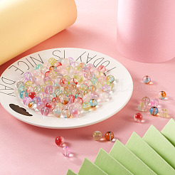 120шт 8 цвета прозрачные стеклянные бусины&nbsp;GLAA-CW0001-05