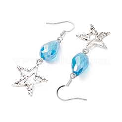 Звезда болтающиеся серьги сплава&nbsp;EJEW-JE05873