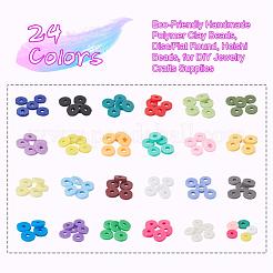 4224шт 24 цвета бусины из полимерной глины ручной работы&nbsp;CLAY-YW0001-16