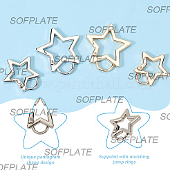 8шт 4 стиля пружинные кольца из цинкового сплава&nbsp;FIND-SP0003-82