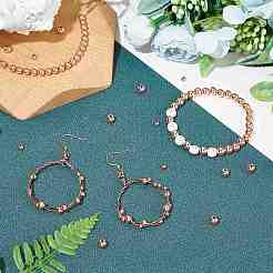 300 шт. латунные бусины 5-х размеров&nbsp;KK-PH0001-73RG-WH