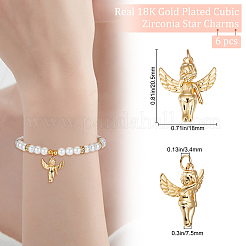 Латунные подвески ангела&nbsp;KK-BBC0005-25