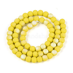 Нити из матовых непрозрачных стеклянных бусин&nbsp;GLAA-T032-P6mm-MBB16