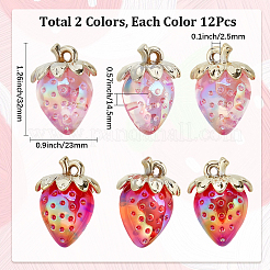 24шт 2 цвета прозрачные акриловые подвески&nbsp;MACR-SC0002-36