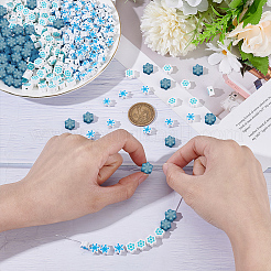 330шт 3 стиля новогодняя тема ручной работы бусины из полимерной глины&nbsp;CLAY-NB0001-74