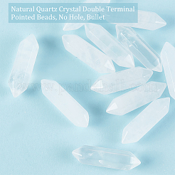 Натуральный кварцевый кристалл с двойными наконечниками&nbsp;G-WH0021-29