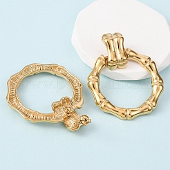 Серьги-гвоздики из бамбука из нержавеющей стали 304&nbsp;EJEW-K268-80G