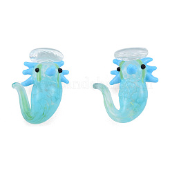 Ручной работы ухабистым Шарики Lampwork&nbsp;LAMP-N029-022A