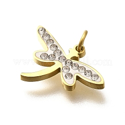 Подвески из нержавеющей стали 304 со стразами&nbsp;STAS-R153-44G