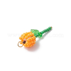 Круглый стеклянный бисер класса А акриловые цветочные подвески&nbsp;PALLOY-MZ00690