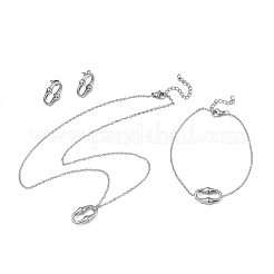 Овальные подвески из нержавеющей стали 304&nbsp;SJEW-C009-01P