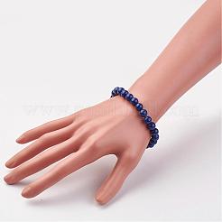 Натуральный шашень нефрита бисер стрейч браслеты&nbsp;BJEW-JB03077