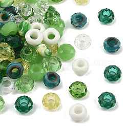 90шт 9 цвета стеклянные европейские бусины&nbsp;GLAA-YW0005-68