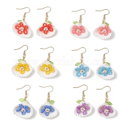 Серьги-подвески из искусственного жемчуга&nbsp;EJEW-MZ00659