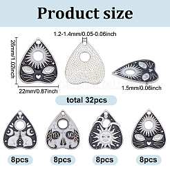 32шт 4 стиля подвески из сплава с эмалью&nbsp;ENAM-HY0001-40