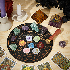 Латунная восковая печать с деревянной ручкой&nbsp;AJEW-WH0412-0011