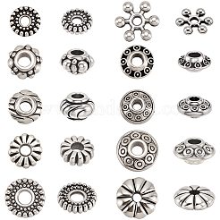 400 шт. 10 стиля бусины из сплава в тибетском стиле&nbsp;TIBEB-PA0001-06