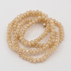 Стеклянные бусины с гальваническим покрытием &nbsp;EGLA-D020-4x3mm-76