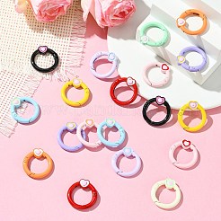 24 шт. 12-х цветные застежки-кольца из сплава с пружиной&nbsp;FIND-CJ0003-44