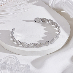 1 шт. браслеты-манжеты из нержавеющей стали для женщин&nbsp;BJEW-LP0003-48A