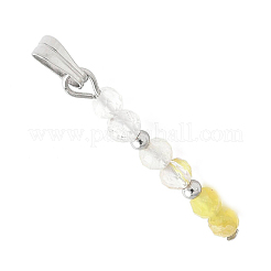 Подвески из граненого круглого натурального кварцевого кристалла&nbsp;PALLOY-JF03529-04