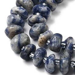 Натуральное синее пятно нитки из бисера яшмы&nbsp;G-L649-C01-01