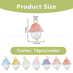 112шт 7 цвета стеклянные подвески&nbsp;PALLOY-DC00036