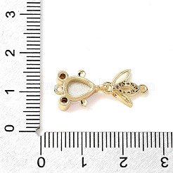 Латунные микропаве прозрачные кубические цирконии подвески-фигурки для рыбок&nbsp;KK-K375-26G