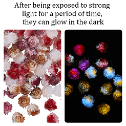 200 шт. 4-х цветные кабошоны из смолы-цветка&nbsp;MRMJ-CY0001-01