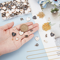 4 пакетик 4-х цветных эмалевых подвесок из сплава&nbsp;ENAM-NB0002-28B