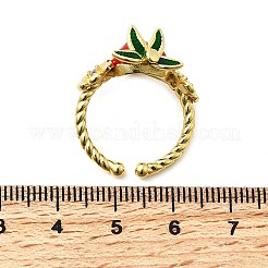 Латунные микро проложить манжеты кольца кубического циркония&nbsp;LS-RJEW-C143-02G