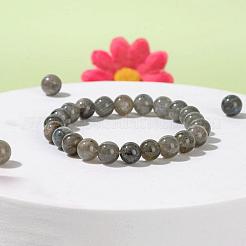 Круглые бусины из натурального лабрадорита 100мм класса аа&nbsp;DIY-LS0002-58