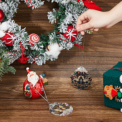 2 шт. 2 стиля стеклянных подвесных украшений в форме капли&nbsp;AJEW-DC0003-60