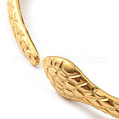 Браслет-манжета в виде змеи из нержавеющей стали 304&nbsp;LS-BJEW-F456-01G