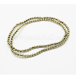 Круглый немагнитная синтетический гематит бисер пряди&nbsp;X-G-D617-6mm-27