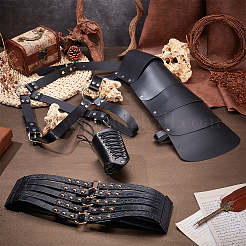 Регулируемый ножны из искусственной кожи в средневековом стиле с железным ограждением&nbsp;AJEW-OC0005-09