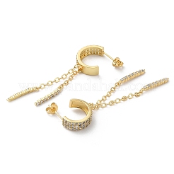 Серьги-гвоздики из циркония&nbsp;EJEW-A045-01G