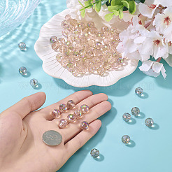 Стеклянные бусины с цветным покрытием ab&nbsp;EGLA-TA0013-18