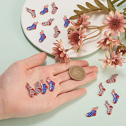 20шт 2 цвета сплава эмаль рождественские тематические подвески PALLOY-CJ0001-138