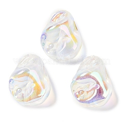 Прозрачные акриловые бусины с УФ-покрытием&nbsp;OACR-S145-14