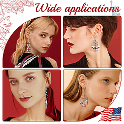 Набор для самостоятельного изготовления сережек на тему Дня независимости&nbsp;DIY-SC0018-29