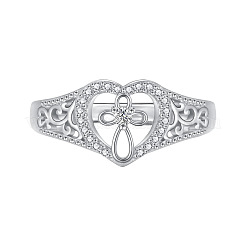 925 серебряное кольцо с кубическим цирконием в микропаве&nbsp;FS-WG6D494-02