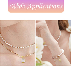 10 шт. 10 стиля подвески из натуральной белой ракушки с латунным паве&nbsp;KK-CJ0002-56