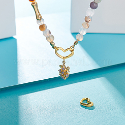 2 шт. 925 кольца-пружинки в форме сердца из стерлингового серебра&nbsp;STER-PH0003-76G