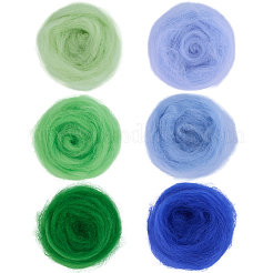 18 шт. 6-х цветная шерстяная ровница своими руками&nbsp;DIY-SP0005-80B