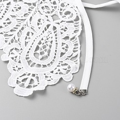 Съемные женские вышитые воротники из волокна&nbsp;AJEW-CJC0006-01