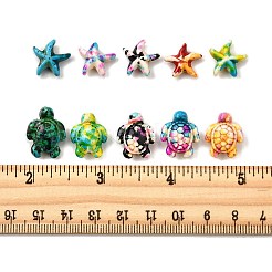 50 шт. 10 вида синтетических бирюзовых бусин&nbsp;G-FP0001-05