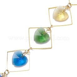 Подвесные украшения из латуни в форме ромба&nbsp;HJEW-JM01927-01